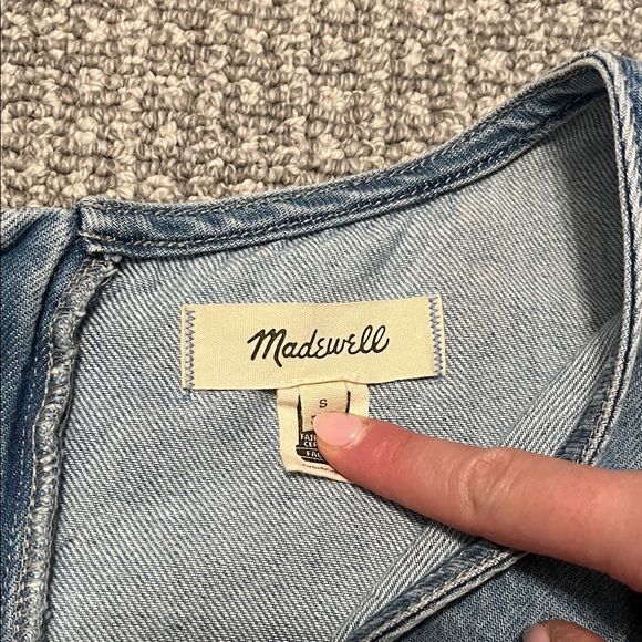 Madewell Blue Denim Sleeveless Top - Picture 3 of 5